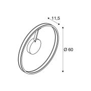SLV LED-loftlampe One, Ø 60 cm, messingfarvet metal CCT