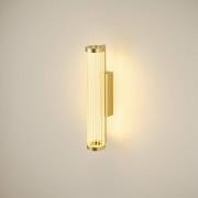 SLV LED-væglampe Quimera, messingfarvet, højde 41 cm, CCT