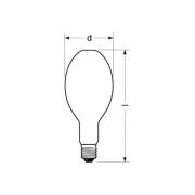 RADIUM Halogen-metaldamppære E40 1000W HRI-E NSC/F, opal