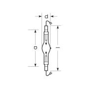RADIUM Halogen-metaldamppære K12s 1000W HRI-TS NDL/S