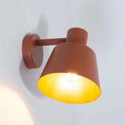Væglampe Dunka, teglrød, 1 lyskilde, stål, højde 17 cm