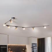 Lumaro skinnesystem, spots, 7 lyskilder, guld, Ø8cm,48V,dæmpbar