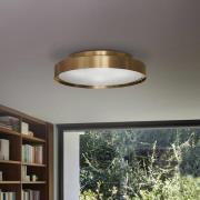 Oluce loftlampe Berlin, Ø 50 cm, messingfarvet eloxeret