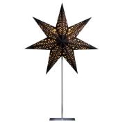 STERNTALER papirstjerne, sort, 7 takker Ø 45 cm højde 70 cm