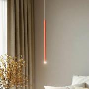 Hængelampe Sopel 1, teglrød, 1 lyskilde, stål, Ø 5 cm