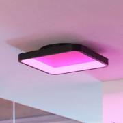 EGLO connect Smart LED-loftlampe Loretello-Z, kantet, sort