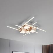 LED-loftlampe Roger, coffee, metal, CCT, fjernbetjening