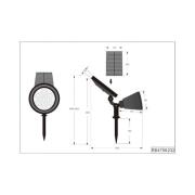 LED-solspotlight Festival, sort mat, RGB, sensor