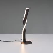 LED-bordlampe Ginko, sort mat, metal, højde 40,5 cm