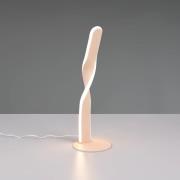 LED-bordlampe Ginko, sand, metal, højde 40,5 cm