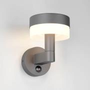 Udendørs LED-væglampe Mackenzie Sensor antracit, trykstøbt aluminium