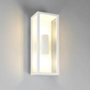 Udendørs væglampe Garonne, hvid mat, trykstøbt aluminium, E27