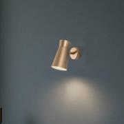 Væglampe Lotta, guldfarvet, spotlight, stål, justerbar