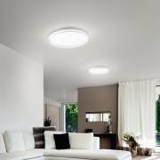 LED-loftlampe Isy, hvid, Ø 55 cm, metal, CCT, dæmpbar