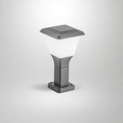 Sokkellampe Lena, 30 cm, mørkegrå, metal, E27, IP65