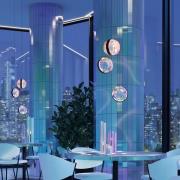 Maytoni LED-hængelampe Misterio, sort/multi, 3 lyskilder