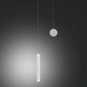 LED-hængelampe Prado, hvid, metal, dæmpbar