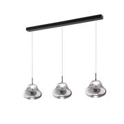 LED-pendellampe Deva, 3 lyskilder, 115 cm, grå, CCT, dæmpbar