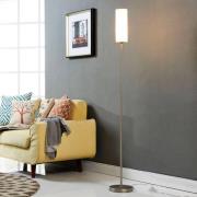 Lindby Vinsta gulvlampe, højde 153 cm, hvid, glas, metal