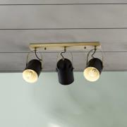 Esra loftlampe, sort, længde 45 cm, metal, 3 lyskilder