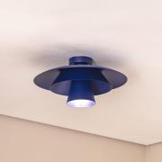 Loftlampe Plato, mørkeblå, metal, Ø 38 cm, E27