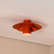 Loftlampe Plato, orange, metal, Ø 38 cm, E27