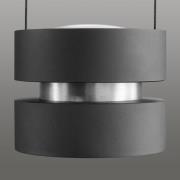 LED-hængelampe Glow-Sphere, længde 112 cm, sort, metal