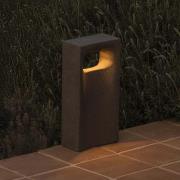 LED-sokkellampe Glint, 2700K, 40 cm, grå, beton, IP55