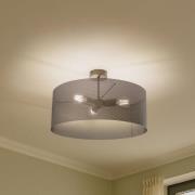 Loftlampe Zofia, kaffebrun, metal, Ø 50 cm, 3 lyskilder, E27