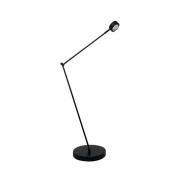 Lindby gulvlampe Jyla, sort, linse, 4200K, GX53, jern