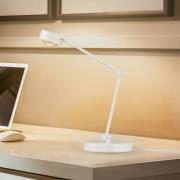 Lindby bordlampe Jyla, hvid, linse, 4200K, GX53, jern