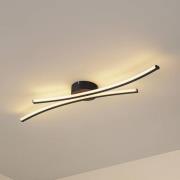 Lindby LED-loftlampe Ravion, 90 cm, sort, 3.000 K