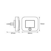 OSRAM LED-stikkontakt-natlampe LUNETTA HALL PIR-sensor hvid