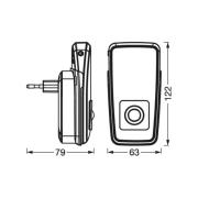 OSRAM LED-stikkontaktnattelys LUNETTA TORCH hvid Akku mobil