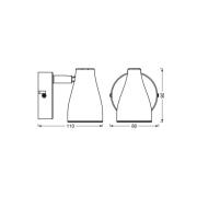 OSRAM loftspotter PEAR, hvid, 1 lyskilde, GU10-LED 2.700 K