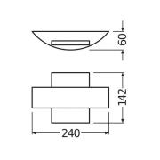 OSRAM LED-udendørs væglampe ENDURA STYLE SHIELD mørkegrå IP44