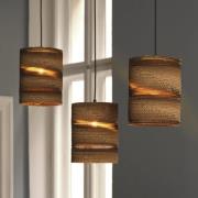 OSRAM hængelampe CYLINDER, 3 lyskilder, brun, Ø 20 cm, bølgepap