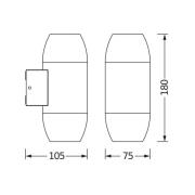 OSRAM udendørs væglampe ENDURA CLASSIC CANNON antracit op/ned