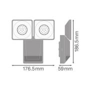 OSRAM LED-sensor-udendørs vægspot ENDURA PRO, grå, IP55