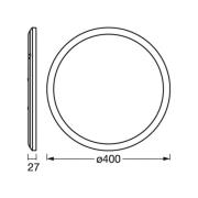 OSRAM LED-loftlampe ORBIS ULTRA SLIM, sort, Ø 40 cm dæmpbar