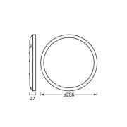 OSRAM LED-loftlampe ORBIS ULTRA SLIM, sort, Ø 24 cm, dæmpbar