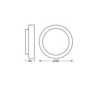 OSRAM loftlampe ORBIS MADRID, hvid, Ø 29 cm, metal/glas