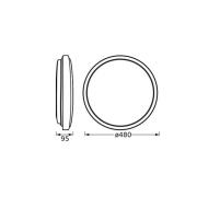 OSRAM LED-loftlampe ORBIS LONDON, hvid, Ø 48 cm, metal