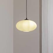Spisebordslampe Coco, Ø 30 cm, sort/opal, glas