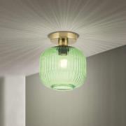 Loftlampe Carneval, grøn, Ø 20 cm, glas, E27