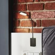 LED-bordlampe med batteri Cielo, sort, højde 56 cm, plast