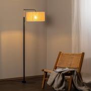 Gulvlampe Atlanta med linnedskærm