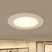 Prios LED-indbygningsspot Rida, hvid. Ø 10 cm, CCT, IP44