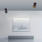 PURE LED-loftspot Cup, sort, Ø 9,5 cm, metal