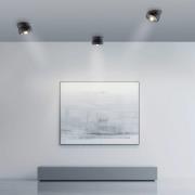 PURE LED-loftspot Move, sort, Ø 12 cm, metal/glas